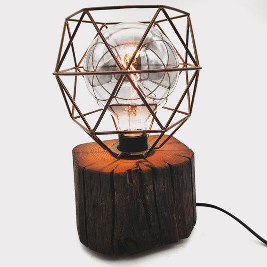 Altholz Lampe Nachttisch LED Smart Home Deko